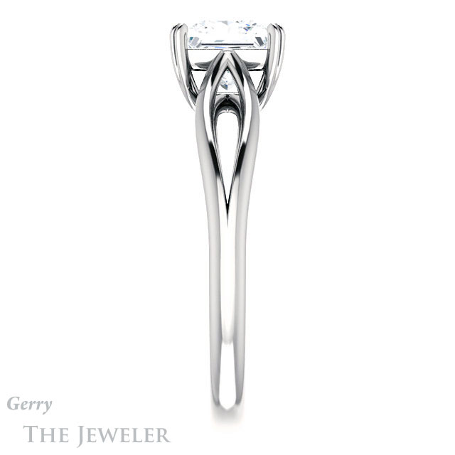 Princess Cut Forever One Moissanite Engagement Ring #GTJ1183-square-fo-w
