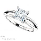 Princess Cut Forever One Moissanite Engagement Ring #GTJ1183-square-fo-w