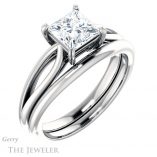 Princess Cut Forever One Moissanite Engagement Ring #GTJ1183-square-fo-w