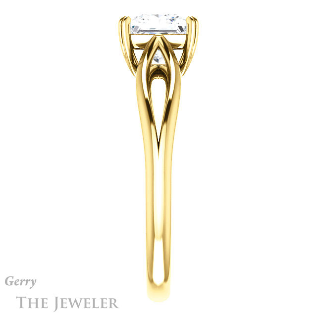 Princess Cut Forever One Moissanite Engagement Ring #GTJ1183-square-fo-y