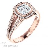 Cushion Cut Forever One Moissanite Engagement Ring #GTJ1184-cushion-fo-r