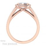 Cushion Cut Forever One Moissanite Engagement Ring #GTJ1184-cushion-fo-r