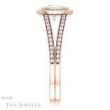 Cushion Cut Forever One Moissanite Engagement Ring #GTJ1184-cushion-fo-r