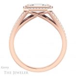 Emerald Cut Forever One Moissanite Engagement Ring #GTJ1184-emerald-fb-r 2 Emerald Cut Forever Brilliant Moissanite Engagement Ring #GTJ1184-emerald-fb-r