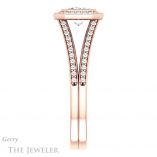 Emerald Cut Forever One Moissanite Engagement Ring #GTJ1184-emerald-fb-r 3 Emerald Cut Forever Brilliant Moissanite Engagement Ring #GTJ1184-emerald-fb-r