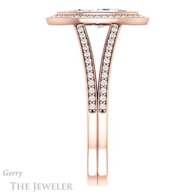 Marquise Cut Forever One Moissanite Engagement Ring #GTJ1184-marquise-fb-r 3 Marquise Cut Forever Brilliant Moissanite Engagement Ring #GTJ1184-marquise-fb-r
