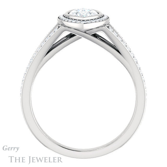 Marquise Cut Forever Brilliant Moissanite Engagement Ring #GTJ1184-marquise-fb-w