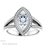 Marquise Cut Forever Brilliant Moissanite Engagement Ring #GTJ1184-marquise-fb-w