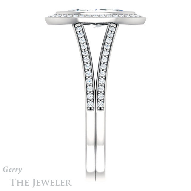Marquise Cut Forever Brilliant Moissanite Engagement Ring #GTJ1184-marquise-fb-w