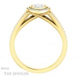 Marquise Cut Forever One Moissanite Engagement Ring #GTJ1184-marquise-fb-y 2 Marquise Cut Forever Brilliant Moissanite Engagement Ring #GTJ1184-marquise-fb-y