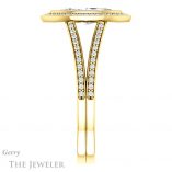 Marquise Cut Forever One Moissanite Engagement Ring #GTJ1184-marquise-fb-y 3 Marquise Cut Forever Brilliant Moissanite Engagement Ring #GTJ1184-marquise-fb-y