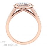 Oval Shaped Forever One Moissanite Engagement Ring #GTJ1184-oval-fo-r