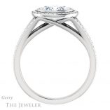 Oval Shaped Forever One Moissanite Engagement Ring #GTJ1184-oval-fo-w 2 Oval Shaped Forever One Moissanite Engagement Ring #GTJ1184-oval-fo-w