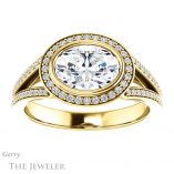 Oval Shaped Forever One Moissanite Engagement Ring #GTJ1184-oval-fo-y 1 Oval Shaped Forever One Moissanite Engagement Ring #GTJ1184-oval-fo-y