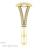 Oval Shaped Forever One Moissanite Engagement Ring #GTJ1184-oval-fo-y 3 Oval Shaped Forever One Moissanite Engagement Ring #GTJ1184-oval-fo-y