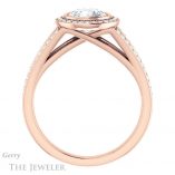 Round Cut Forever One Moissanite Engagement Ring #GTJ1184-round-fo-r