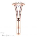 Round Cut Forever One Moissanite Engagement Ring #GTJ1184-round-fo-r
