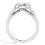 Round Cut Forever One Moissanite Engagement Ring #GTJ1184-round-fo-w 2 Round Cut Forever One Moissanite Engagement Ring #GTJ1184-round-fo-w
