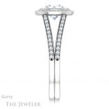 Round Cut Forever One Moissanite Engagement Ring #GTJ1184-round-fo-w 3 Round Cut Forever One Moissanite Engagement Ring #GTJ1184-round-fo-w