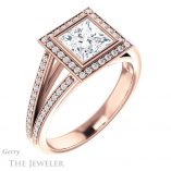 Princess Cut Forever One Moissanite Engagement Ring #GTJ1184-square-fo-r