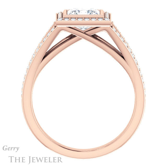 Princess Cut Forever One Moissanite Engagement Ring #GTJ1184-square-fo-r