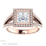 Princess Cut Forever One Moissanite Engagement Ring #GTJ1184-square-fo-r