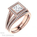 Princess Cut Forever One Moissanite Engagement Ring #GTJ1184-square-fo-r