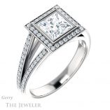 Princess Cut Forever One Moissanite Engagement Ring #GTJ1184-square-fo-w
