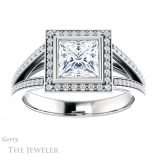 Princess Cut Forever One Moissanite Engagement Ring #GTJ1184-square-fo-w