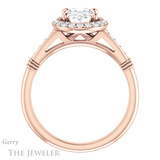 Oval Shaped Forever One Moissanite Engagement Ring #GTJ1185-oval-fo-r | Gerry The Jeweler Oval Shaped Forever One Moissanite Engagement Ring #GTJ1185-oval-fo-r