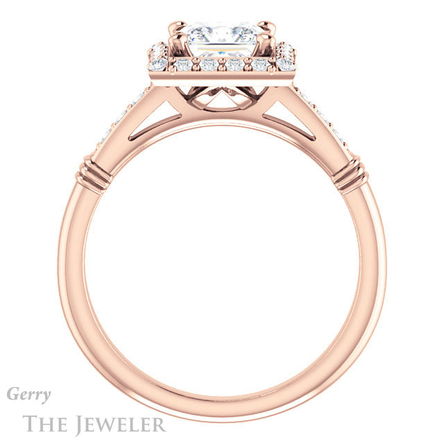 Princess Cut Forever One Moissanite Engagement Ring #GTJ1185-square-fo-r | Gerry The Jeweler Princess Cut Forever One Moissanite Engagement Ring #GTJ1185-square-fo-r