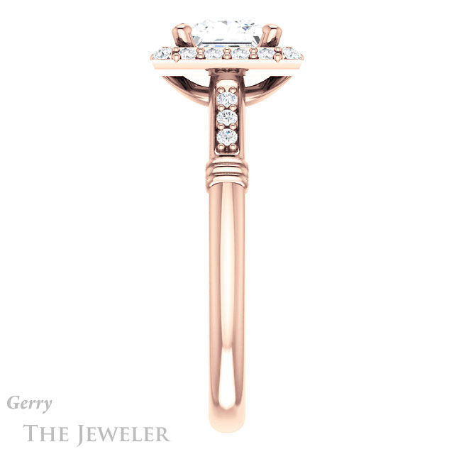 Princess Cut Forever One Moissanite Engagement Ring #GTJ1185-square-fo-r | Gerry The Jeweler Princess Cut Forever One Moissanite Engagement Ring #GTJ1185-square-fo-r