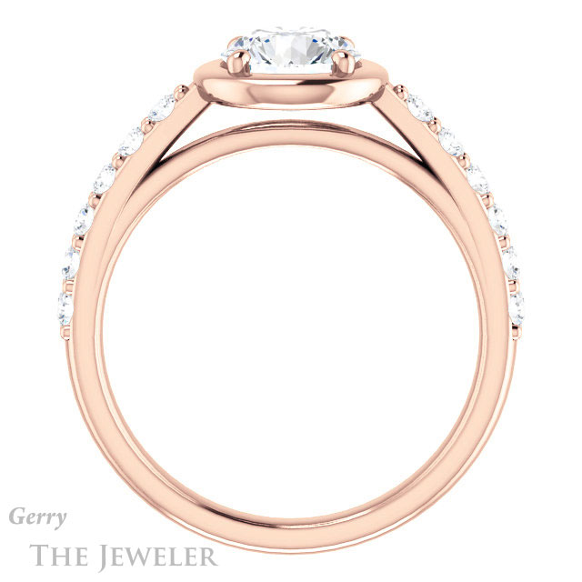 Round Cut Forever One Moissanite Engagement Ring #GTJ1187-round-fo-r | Gerry The Jeweler Round Cut Forever One Moissanite Engagement Ring #GTJ1187-round-fo-r