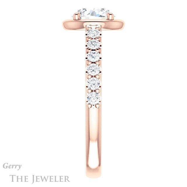 Round Cut Forever One Moissanite Engagement Ring #GTJ1187-round-fo-r | Gerry The Jeweler Round Cut Forever One Moissanite Engagement Ring #GTJ1187-round-fo-r