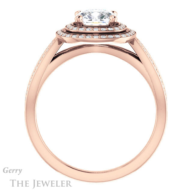 Cushion Cut Forever One Moissanite Engagement Ring #GTJ1188-cushion-fo-r | Gerry The Jeweler Cushion Cut Forever One Moissanite Engagement Ring #GTJ1188-cushion-fo-r
