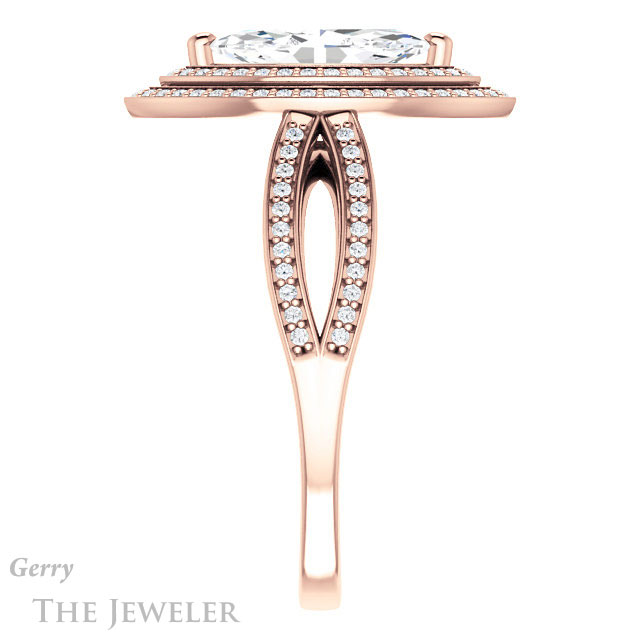 Marquise Cut Forever One Moissanite Engagement Ring #GTJ1188-marquise-fb-r | Gerry The Jeweler Marquise Cut Forever Brilliant Moissanite Engagement Ring #GTJ1188-marquise-fb-r