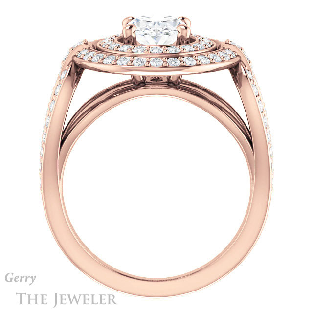 Oval Shaped Forever One Moissanite Engagement Ring #GTJ1189-oval-fo-r | Gerry The Jeweler Oval Shaped Forever One Moissanite Engagement Ring #GTJ1189-oval-fo-r