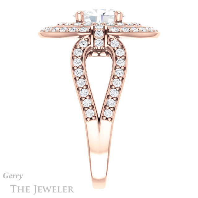 Oval Shaped Forever One Moissanite Engagement Ring #GTJ1189-oval-fo-r | Gerry The Jeweler Oval Shaped Forever One Moissanite Engagement Ring #GTJ1189-oval-fo-r