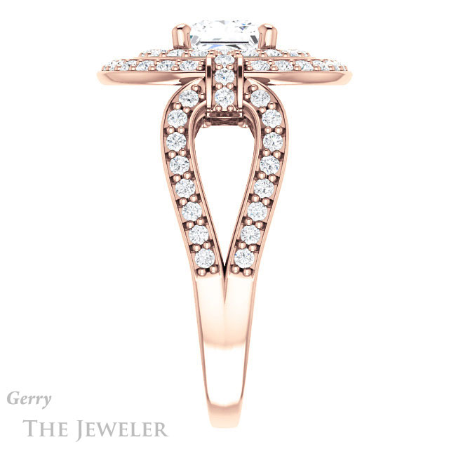 Princess Cut Forever One Moissanite Engagement Ring #GTJ1189-square-fo-r | Gerry The Jeweler Princess Cut Forever One Moissanite Engagement Ring #GTJ1189-square-fo-r