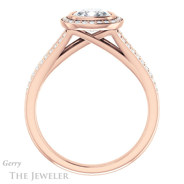 Cushion Cut Forever One Moissanite Engagement Ring #GTJ1190-cushion-fo-r