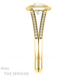 Cushion Cut Forever One Moissanite Engagement Ring #GTJ1190-cushion-fo-y