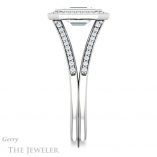 Emerald Cut Forever One Moissanite Engagement Ring #GTJ1190-emerald-fb-w 3 Emerald Cut Forever Brilliant Moissanite Engagement Ring #GTJ1190-emerald-fb-w