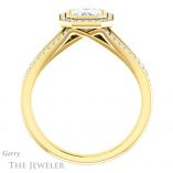 Emerald Cut Forever Brilliant Moissanite Engagement Ring #GTJ1190-emerald-fb-y