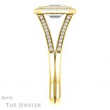Emerald Cut Forever Brilliant Moissanite Engagement Ring #GTJ1190-emerald-fb-y