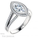 Marquise Cut Forever Brilliant Moissanite Engagement Ring #GTJ1190-marquise-fb-w
