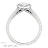 Marquise Cut Forever Brilliant Moissanite Engagement Ring #GTJ1190-marquise-fb-w