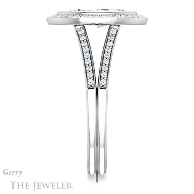 Marquise Cut Forever Brilliant Moissanite Engagement Ring #GTJ1190-marquise-fb-w
