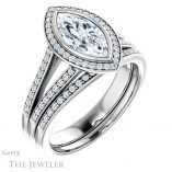 Marquise Cut Forever Brilliant Moissanite Engagement Ring #GTJ1190-marquise-fb-w