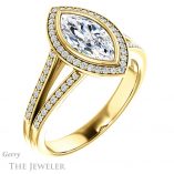 Marquise Cut Forever Brilliant Moissanite Engagement Ring #GTJ1190-marquise-fb-y