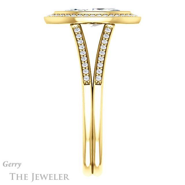 Marquise Cut Forever Brilliant Moissanite Engagement Ring #GTJ1190-marquise-fb-y